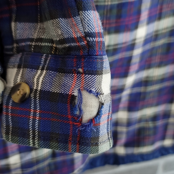 St. Johns Bay Vintage Shacket Button Down Lined Shirt Men's LT - Picture 9 of 12